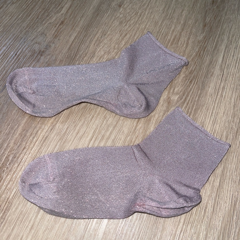 Calzedonia Low Ankle Pink Glittery Socks